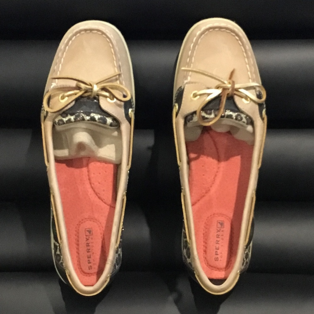 Sperry Women's Tan and Black Loafers